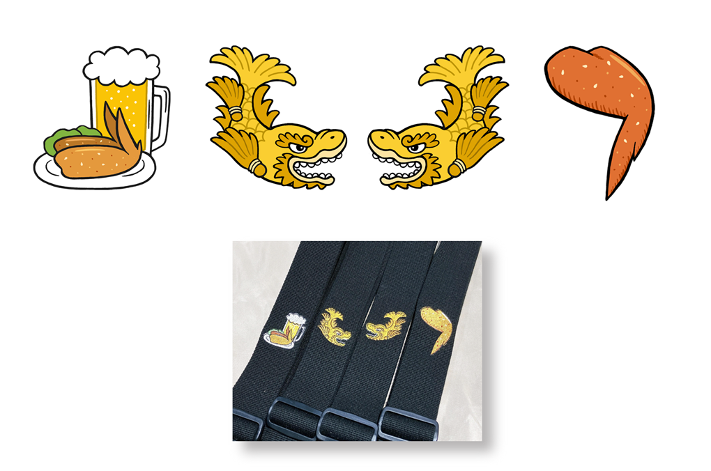 ギター用ストラップのためのイラスト原案